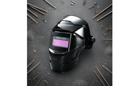 Heat Resistant Auto-Darkening Metal Joining Helmet Light Blocking Auto Darkening Metal Joining Helmet Anti-Glare Safety Gear Eye Protection for Welders, Professionals, Workshop, Factory