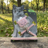 Cat Harness and Leash Set, Polyester Vest Cat Walking Harness with Non-Retractable Cat Walking Leash, Outdoor Walking and Leash Walking Gear
