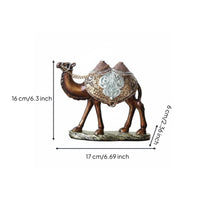 2 Pieces Golden Camel Statue Nordic Design Resin Camel Decor Gift Idea