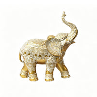 Elephant Figurine Decorative Elephant Sculpture Carved for Art Collectors
