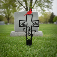 Miss You Stake Weatherproof Cemetery Grave Marker Rust-Resistant for Garden