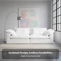 Tofu Block Sofa Removable and cleanable Cover sectional Foam Block Sofa PlushLike Comfort Living Room Furniture for Design connoisseurs, Hosts, Playroom