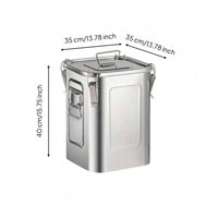 Stainless Steel Bucket Easy to Tidy Rectangle Steel Bucket Metal Pail