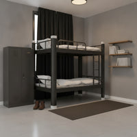 Steel Bunk Bed Space-Saving Metal Bunk Bed Heavy-Duty Furniture for Roommates, Employees, Student Apartments, Employee Housing, Shared Bedrooms