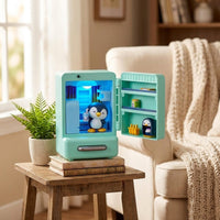Realistic Mini Refrigerator Toy Imaginative Toy Fridge with Shelves Compact Play Kitchen Appliance Interactive for Children