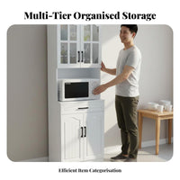 Microwave Stand Cabinet Space-Saving Microwave Hutch Cabinet European Design Liberates Tanding Storage Hutch for Apartment Dwellers, Homeowners