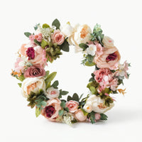 Artificial Peony Wreath Realistic Peony Wreath Indoor for Wall