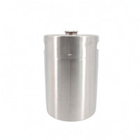 Stainless Steel Keg Barrel with Handhold Reusable Beer Keg Portable Beverage Container Sturdy for Homebrewers, Home Brewing, Parties
