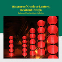 Red Lantern String Lights Waterproof Outdoor Lanterns
