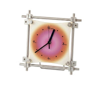 Analog Clock with Stand Modern Square Acrylic Clock Minimalist for Bedside Table, Office, Living Room