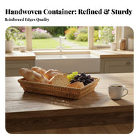 Round Woven Platter adaptable Storage Basket Lightweight for Cafe Owners
