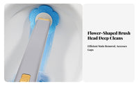 Toilet Brush Set Hygienic Wall Mounted Toilet Scrubber Kit Hands Disposal