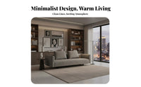 sleekstreamlined design 3-Seater Sofa Japanese Minimalist Aesthetic artistic design 3-Seater Upholstered Sofa Modern Minimalist design for living Room Furniture for home residents, Office, Bedroom