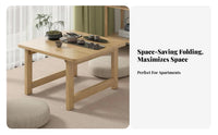 Foldable Floor Table Foldable Design Foldable Chabudai Space-Saving Portable for Minimalists, Tea Lovers, Bay Window