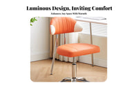Armless Low-Back Roller Chair Five-Star Base Armless Rolling Stool Thick Cushion