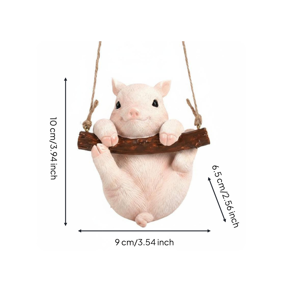 Pig Rope Hanger Cat Rope Hanger Weather Resistant Garden Decor for Balcony