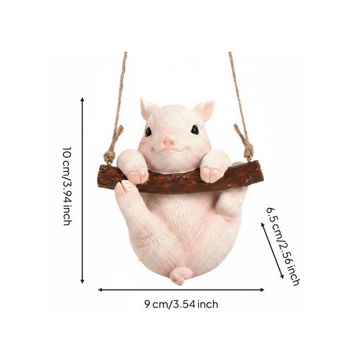 Pig Rope Hanger Cat Rope Hanger Weather Resistant Garden Decor for Balcony