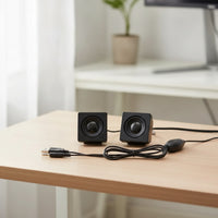 USB Speakers with 3.5 Mm Plug Stereo Wired Desktop Speakers for Office
