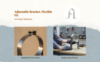 Stainless Steel Muffler Band Extended Wall Bracket
