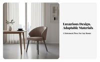 Minimalist Padded Side Chair Light Luxury Aesthetic Upholstered Seat Ergonomic Design Easy to Assemble for Adults, Cafe, Office