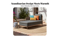 4 Pieces Waterproof 4-Piece Wicker Seating collection Nordic Design Outdoor Furniture Sun-Resistant Patio Set All-Weather for Families, Homeowners, pairs, Garden, Balcony, rearyard, Porch