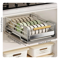 Stainless Steel Pull-Out Dish Rack
