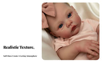 Realistic Newborn Doll Cleanable Lifelike Newborn Doll children's Toy Hand-Rooted Hair Perfect Gift for Parents