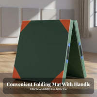 Thickened Cushion Foldable Gymnastics Mat Non-Slip Thick Sit-up Pad Shock Absorption Folding Panel Mat Wear-Resistant for Students, Combat Artists, Dance Studio, School, Training Center, Stretching