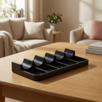 Paint Brush Holder with Wells Tabletop Organizer Rectangular for Studio, Desk