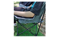 Two-Person Outdoor Lounge Chair Padded Double Camping Chair Foldable Camping Loveseat for Couples, Campers, Patio, Backyard