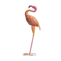 Flamingo Lawn Ornament Textured Metal Flamingo Tall for Patio