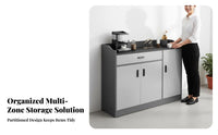 Large Capacity Tea Station Cabinet Ample Storage Space Away Ice Pantry Cabinet Multi-Functional Living Room Sideboard Spacious Tabletop for Homeowners, Families, Adults, Dining Area, Kitchen