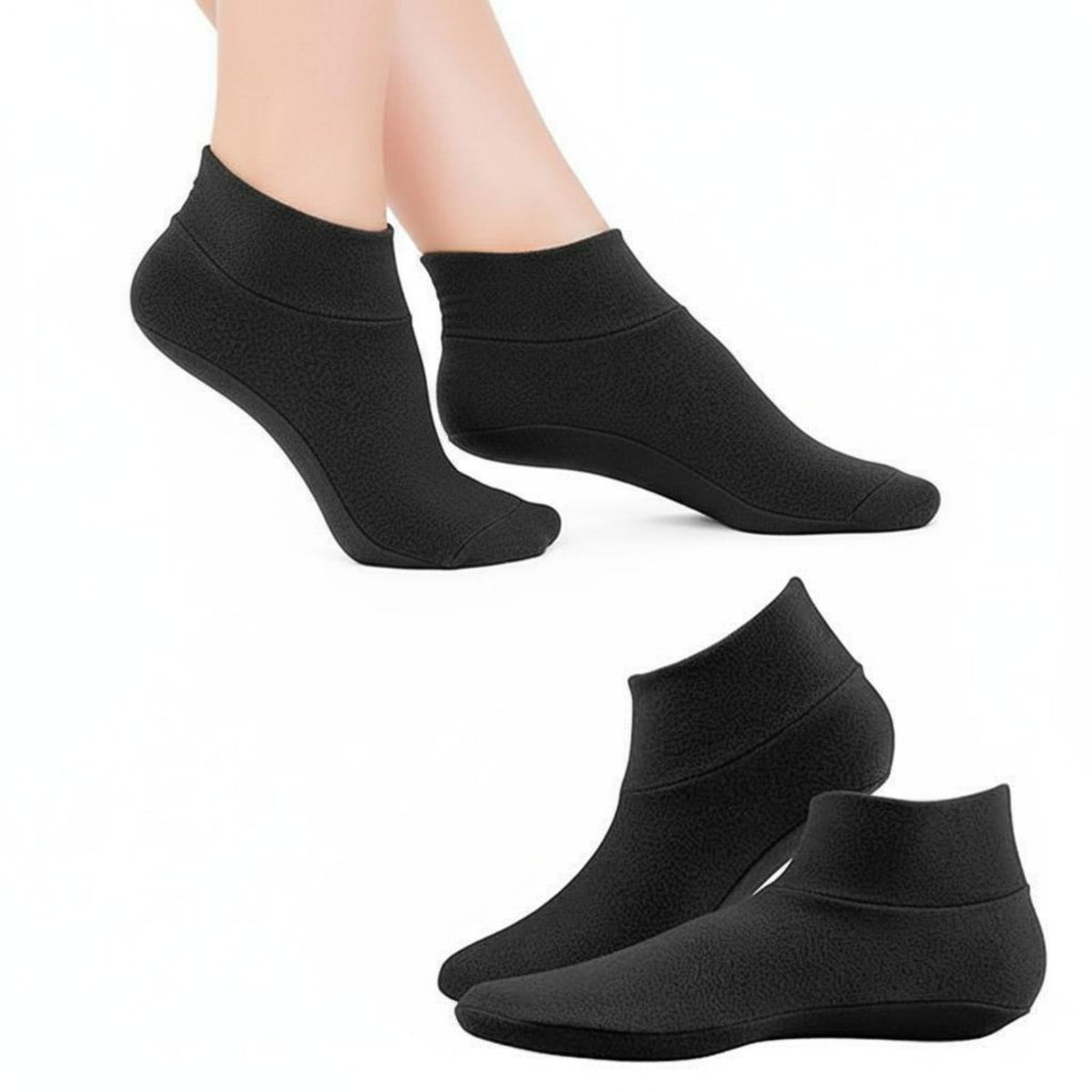 2 Pieces Leak-Proof Castor Oil Foot Pack Soft & Comfortable Castor Oil Foot Wrap Wearable Design for Sleeping, Bedtime, Meditation