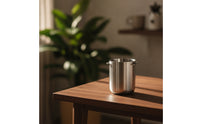 Stainless Steel Coffee Grounds Catcher Cup 58mm Coffee Grinder Grounds Cup Espresso Vessel Food-Grade for Home Baristas, Pour-over Stations
