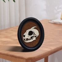 Gothic Art Photo Frame, Oval Wooden Picture Frame for Wall or Table