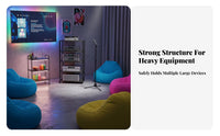 With Wheels KTV Sound System Cabinet Heavy-Duty Mobile Amplifier Stand Thickened Steel Frame Audio Visual Equipment Stand Sturdy Structure for Audiophiles, Studio, Living Room