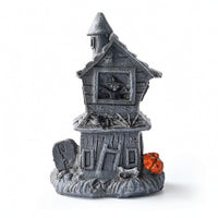 Haunted House with Pumpkins Compact Haunted House Figurine Gothic for Bookshelf