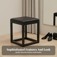 paddeded Cube Stool Nordic aesthetic Indoor Seating Comfortable padded for Bedroom