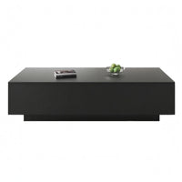Rectangular Coffee Table Ready-to-Assemble Low Coffee Table Compact