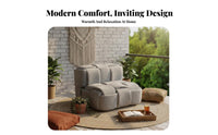 Woven Texture Cushioned Floor Lounger snug Comfortable Knitted Lounger Sofa Thick Cushioning Lounge Seating Lightweight for Students, Young Adults, video game enthusiasts, Living Room, Bedroom, Small Apartments, perusing corner