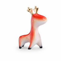 Deer Figurine Decorative Deer Statue Compact Tabletop Figurine with Antlers for Bookshelf