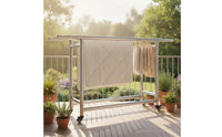 Adjustable Double Rod Drying Rack Expandable Double-Rod Drying Rack Space-Saving Furniture Portable for Balcony