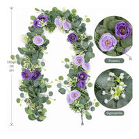Eucalyptus Blossom Garland Indoor Outdoor Artificial Flower Vine Soft Pale