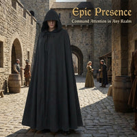 Hooded Cape Witch Cosplay, Game Theme Hooded Performance Cloak, Fancy Dress Cost #variant:Shoulder to Hem 130cm (Satin)