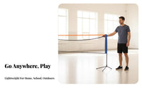 Easy Setup Badminton Net with Stand Long-Lasting Construction Portable Badminton Net Stable Base Wear-Resistant for Family, Kids, Indoor, Backyard