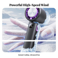 Handheld Fan with Cooling Plate 100 Speed Settings Handheld Cooling Fan Adjustable Speeds for Students, Commuters, Camping, Outdoor, Travel