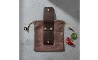 Sturdy Waxed Canvas Foraging Pouch Lightweight Foraging Pouch Drawstring Closure Fruit Picking Bag