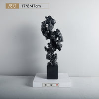 New Chinese Style Modern Coral Marble Base Ornament for Bookshelf Study Display