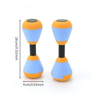 EVA Foam Water Dumbbells Environmentally Friendly Pool Dumbbells Ergonomic Water Exercise Floats Easy-to-Grip for Beginners