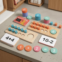 Ten-Frame Counting Toy Printed Numerals Number Peg Board Place Value